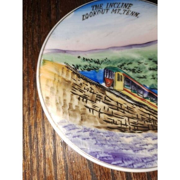 Vintage The Incline Lookout Mountain Tennessee Miniature 2pc Cup Saucer Set - Picture 3 of 6